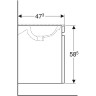 Шкафчик под раковину с раковиной GEBERIT RENOVA PLAN 869500000+122200000 белый глянец