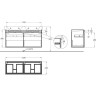 Тумба под двойную раковину GEBERIT RENOVA NR.1 PLAN 869132000 130 см
